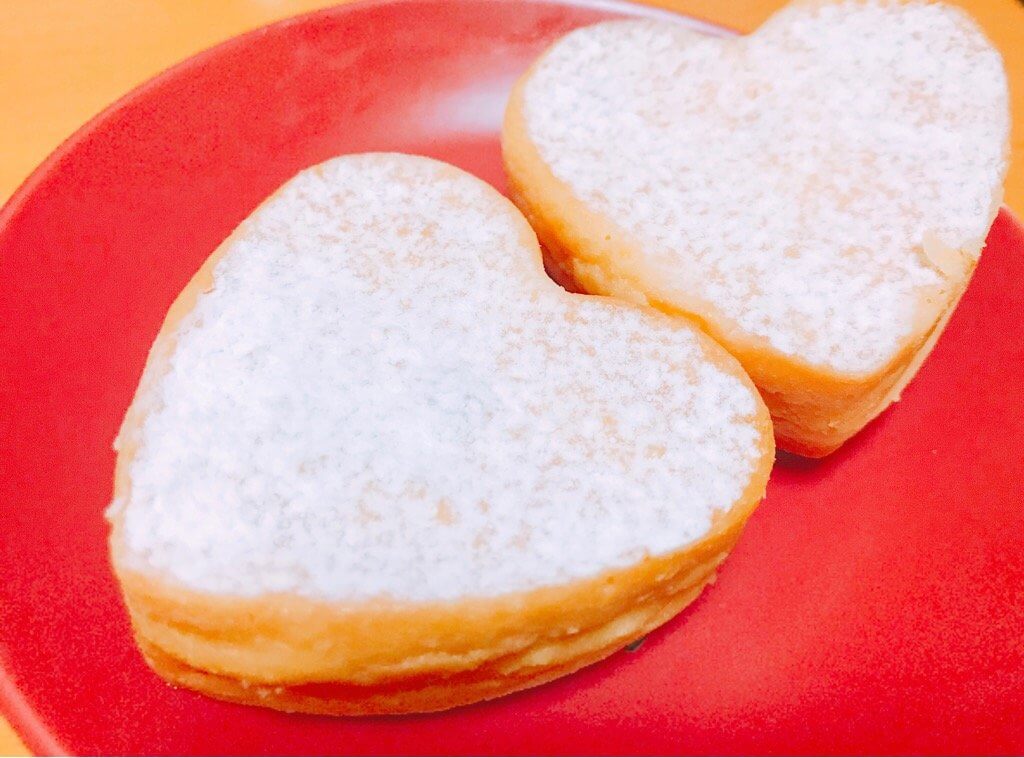 ハート型のチーズケーキ